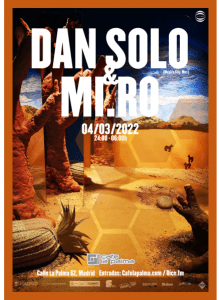 cartel anunciando un evento de electrónica