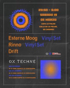 cartel promocionando una fiesta de música electrónica
