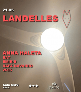 cartel promocionando una fiesta de música electrónica en Madrid