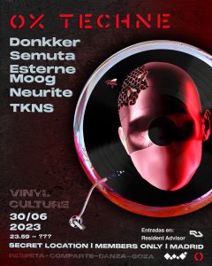 cartel evento música electrónica