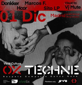 flyer fiesta vinilo en madrid
