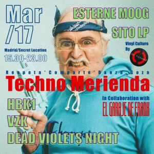 flyer techno merienda